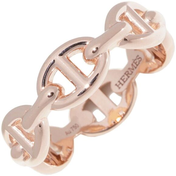 Hermes K18PG Chaine d'Ancre Ring PM - Picture 1 of 6